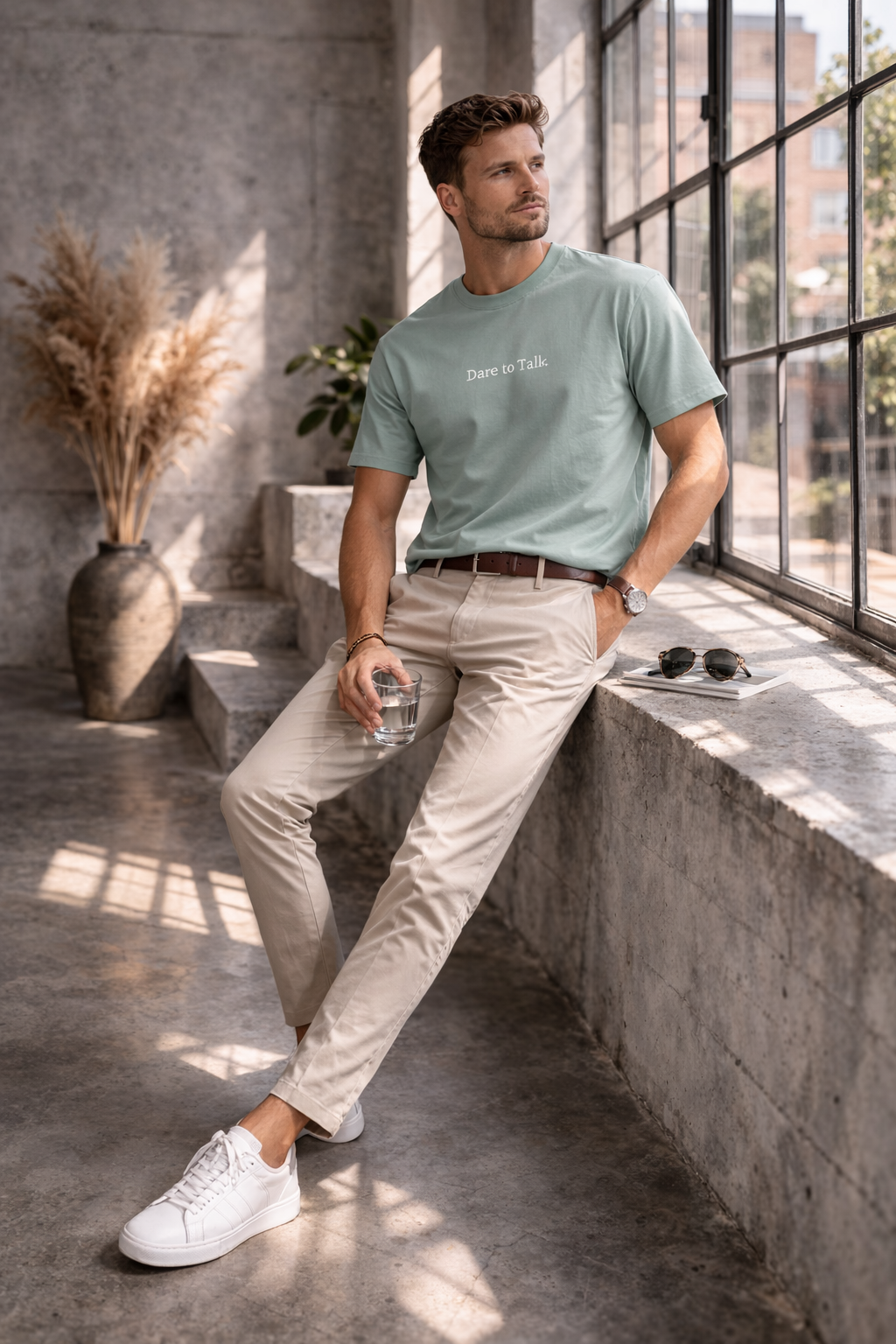 Dare to Talk Original T-shirt - Aloe White