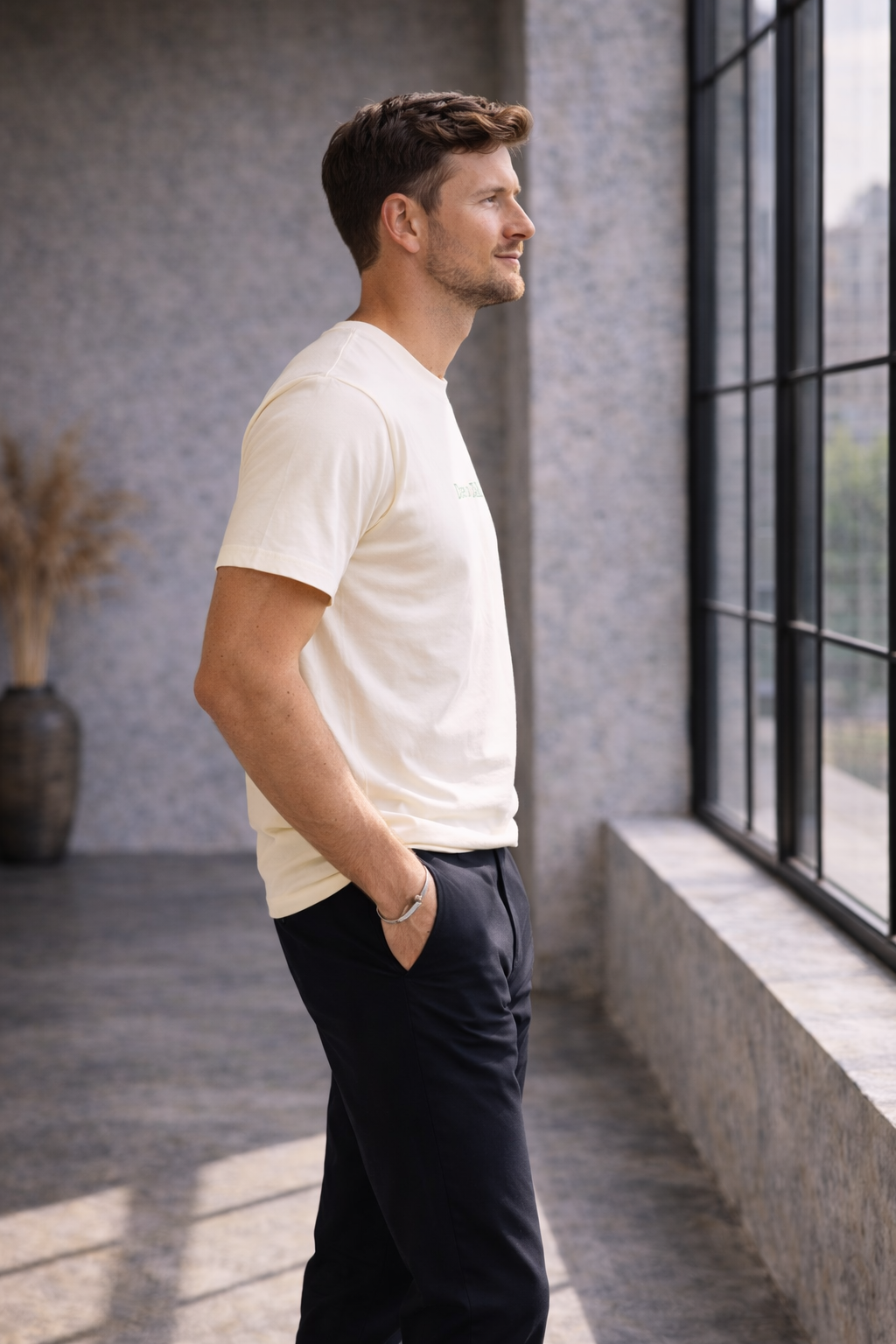 Dare to Talk Original T-shirt - Natural Raw Groen